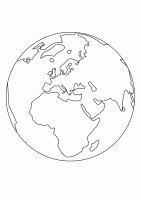 Ausmalbild Globus